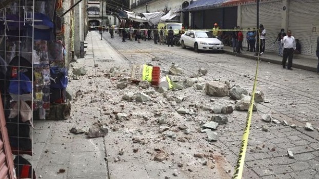Ada 2 orang dilaporkan tewas dan puluhan bangunan rusak akibat gempa berkekuatan magnitudo 7,7 di Meksiko
